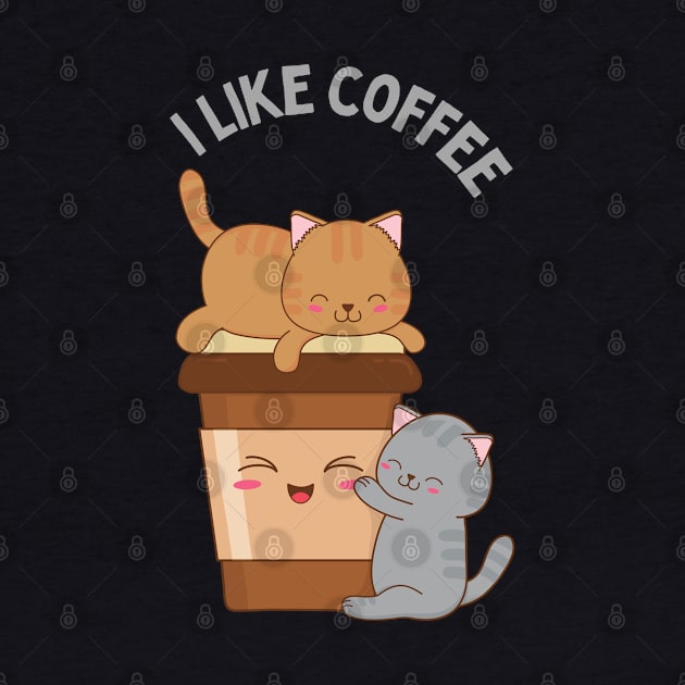 I like Coffee First Cute little cats I need coffee addict This Girl Runs On Caffeine And Sarcasm by BoogieCreates